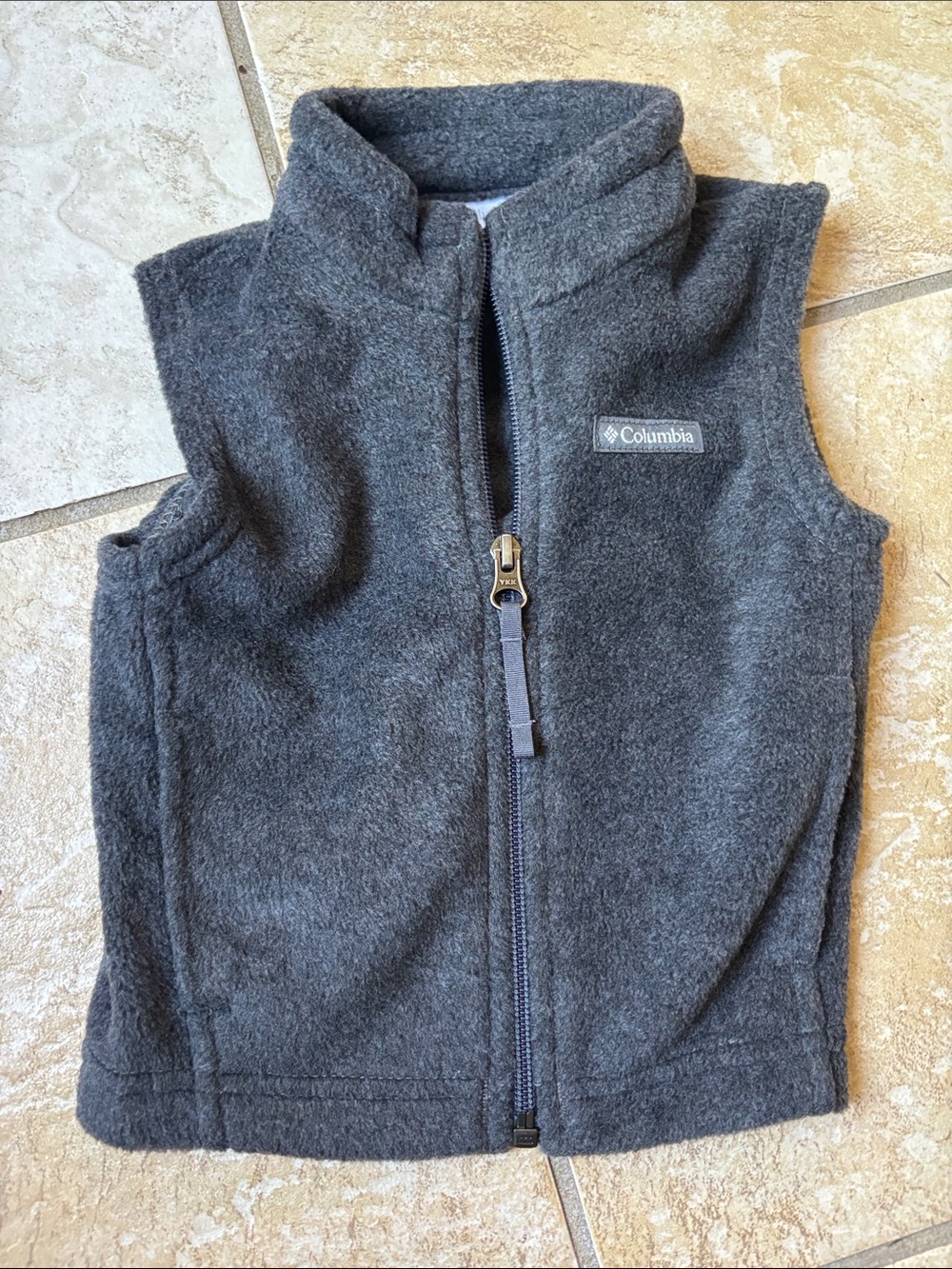 Columbia Kids Charcoal Gray Fleece Vest
